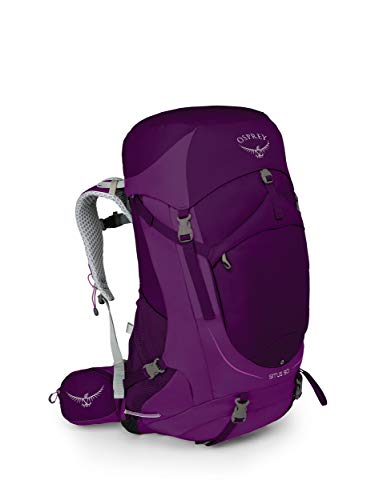Osprey Packs Sirrus 50 Women's Backpacking Backpack, Ruska Purple, Small/Medium