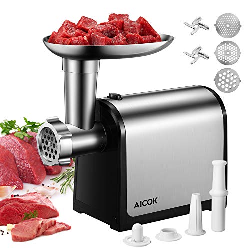 AICOK Electric Meat Grinder, 3-IN-1 Meat Mincer & Sausage Stuffer, [2000W Max] Food Grinder with...